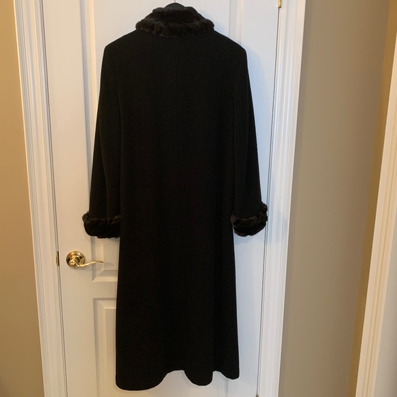 LONG WINTER COAT - WOOL/CASHMERE  - NEW WITHOUT TAGS- SIZE 6 - Picture 4 of 16
